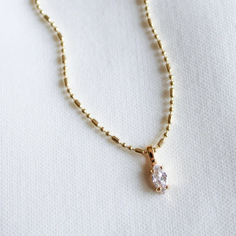 Kinsey Designs | Grace Drop Gold Tone Necklace with CZ Crystal Pendant