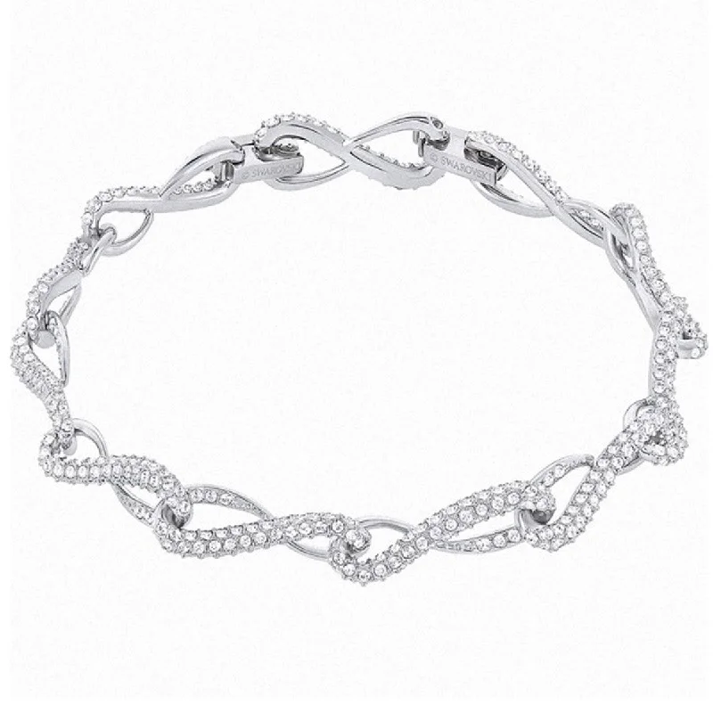 Swarovski Women's Bracelet - Eleanor Clear and Blue Crystals Silver | 5186147