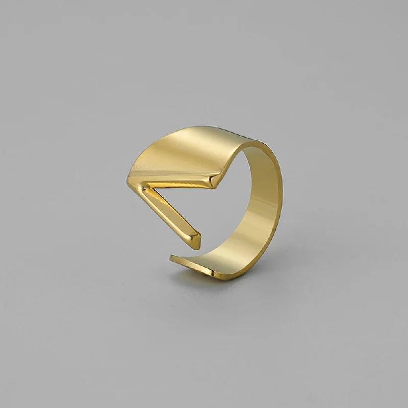 Gold V Open Ring J382-22