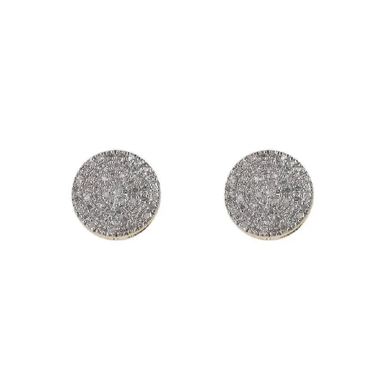 Chunky Gold Earrings-0.20CT Diamond Earrings