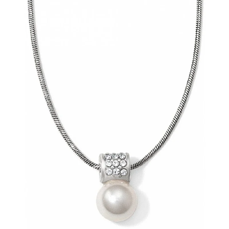 Brighton | Meridian Petite Pearl Silver Tone Necklace