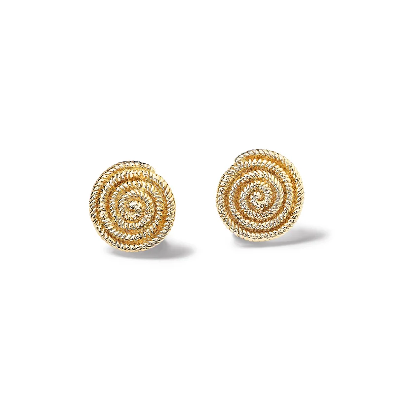 Classic Gold Earrings-Basket Earrings Yellow Gold