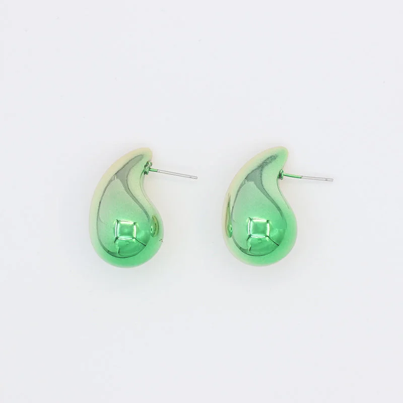 Two-Tone Green Water Drops-Medium