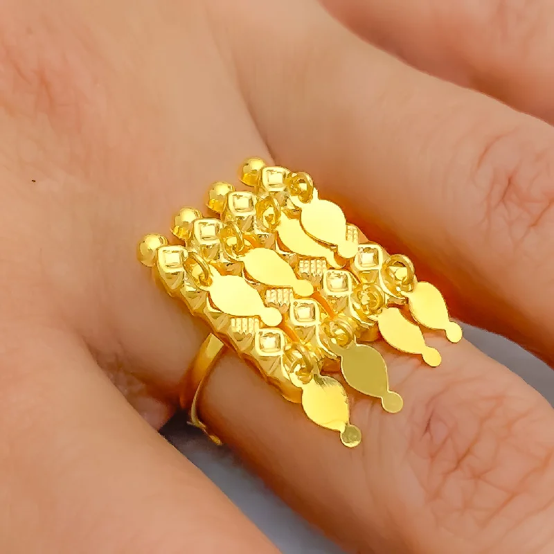 Fancy Dazzling 21k Gold Ring