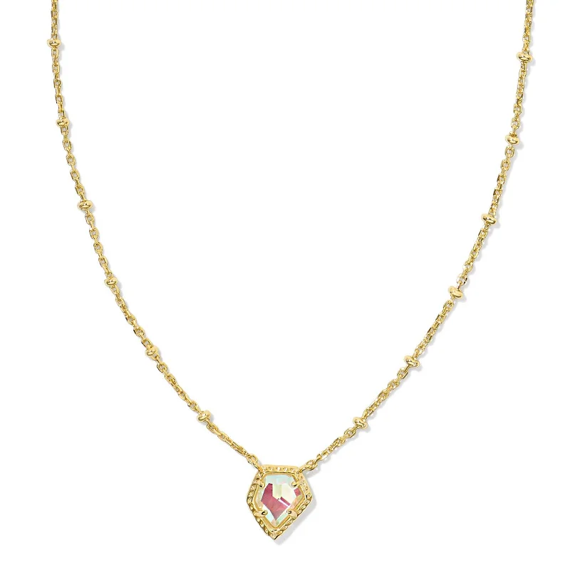 Kendra Scott | Framed Tess Gold Satellite Short Pendant Necklace in Dichroic Glass