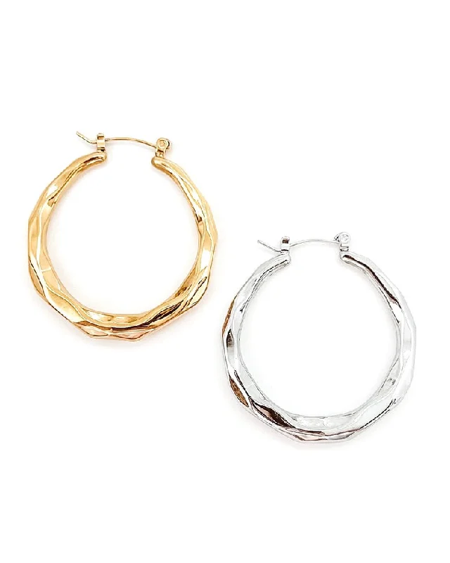 Geometric Shape Earrings-Elvie Hoop Earrings || Choose Color