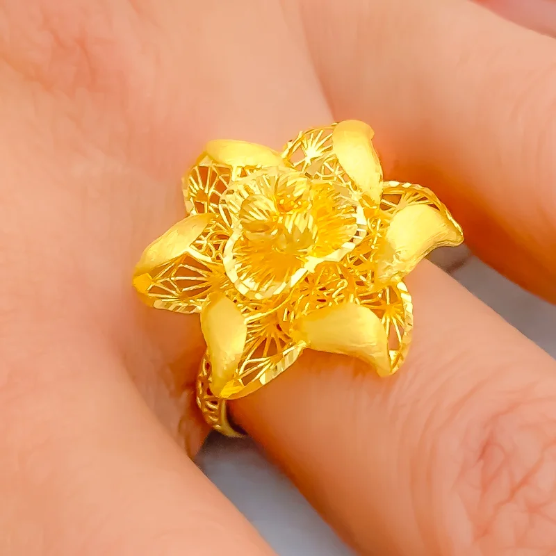 Ethereal Lavish 22k Gold Ring