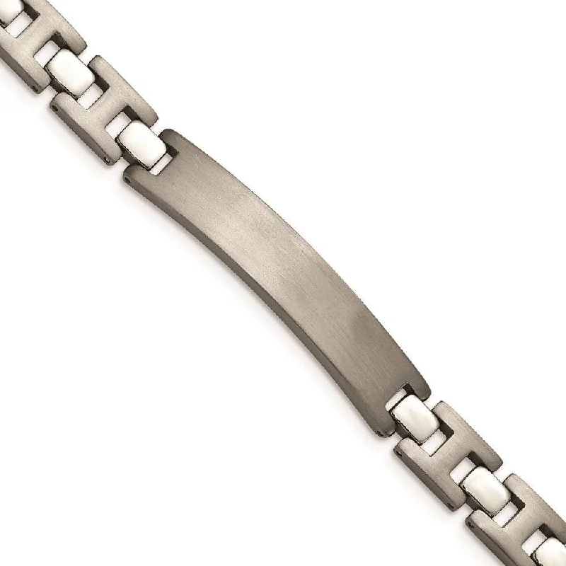 Titanium Brushed and Polished ID 8.5in Bracelet