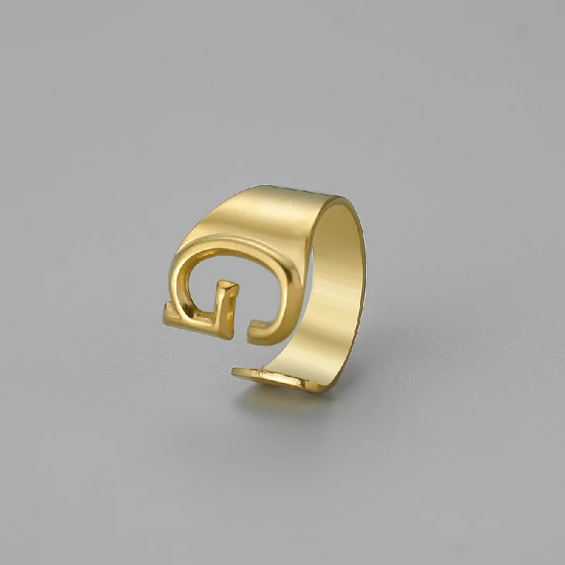 Gold G Open Ring J382-7