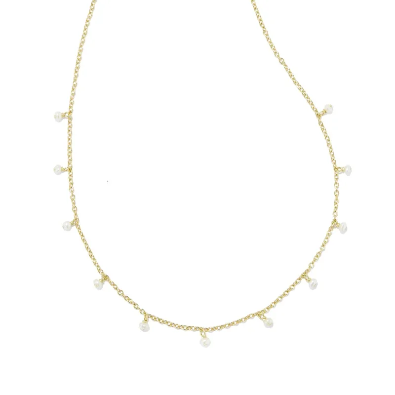 Kendra Scott |Willa Gold Pearl Strand Necklace in White Pearl