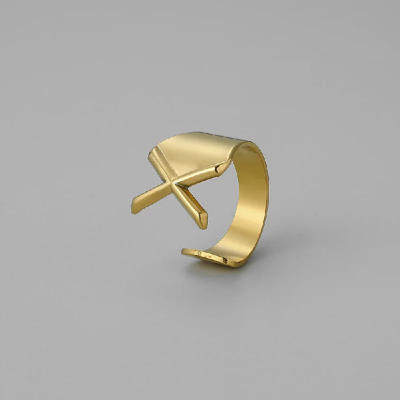 Gold X Open Ring J382-24