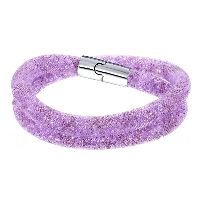 Swarovski Women's Bracelet - Stardust 15" Inch Purple Crystal Double Wrap | 5140103