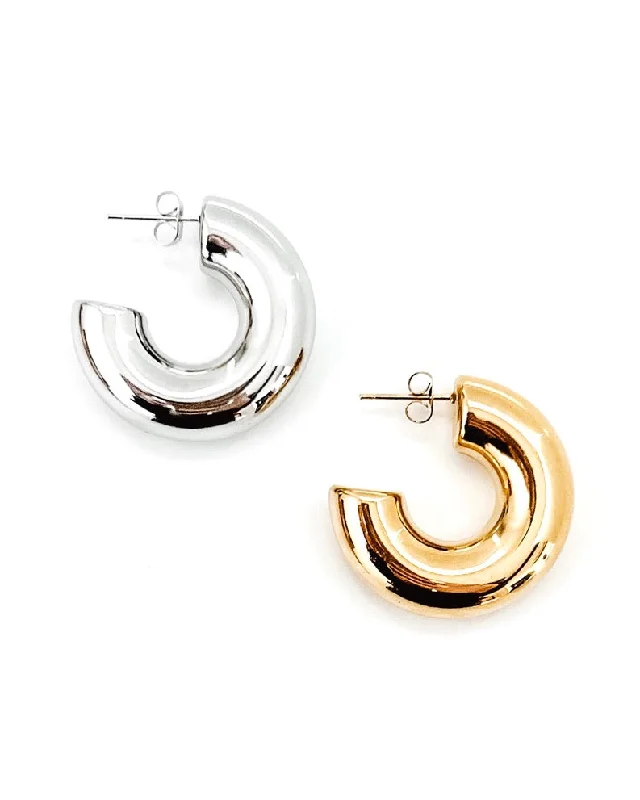 Custom Engraved Earrings-Eldon Hoop Earrings || Choose Color