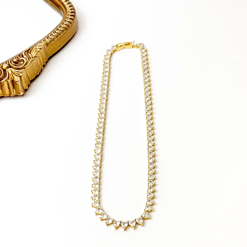 Bracha | Elena Tennis Necklace in Gold Tone