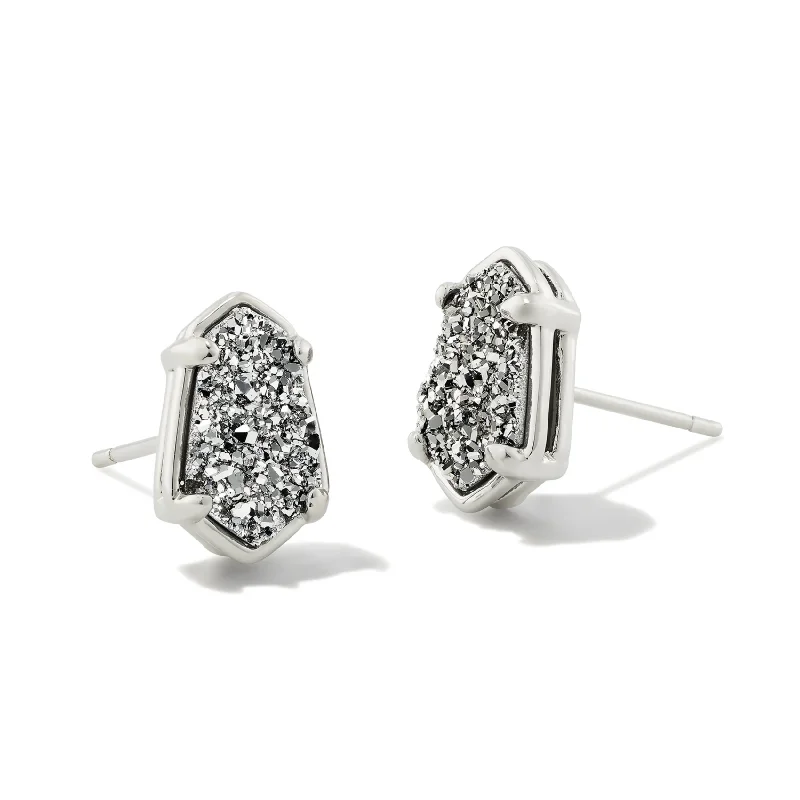 Kendra Scott | Alexandria Stud Earrings Silver Platinum Drusy