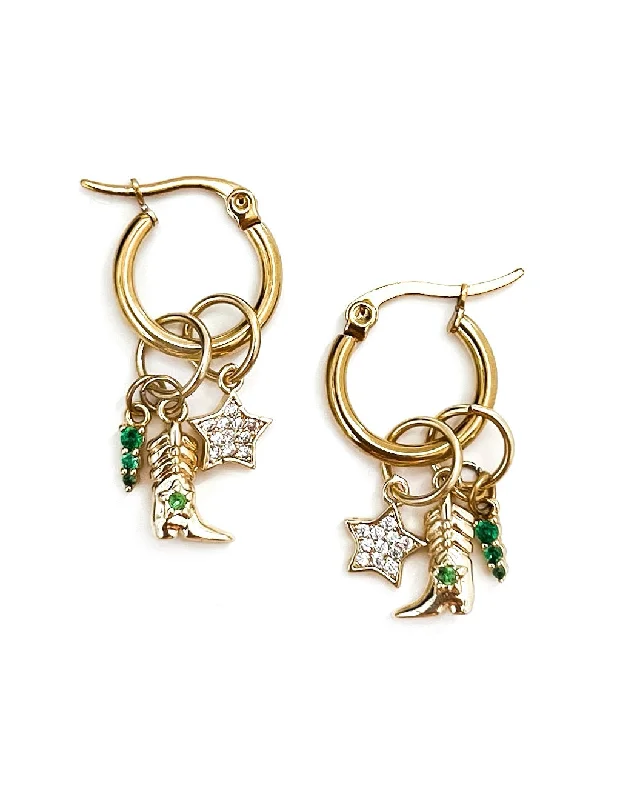 Fashion Hoop Earrings-Ernest Charm Hoop Earrings