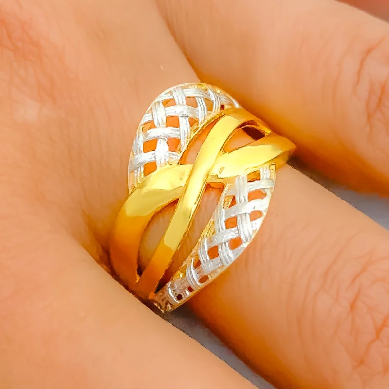 Magnificent Infinity Weave 22k Gold Ring