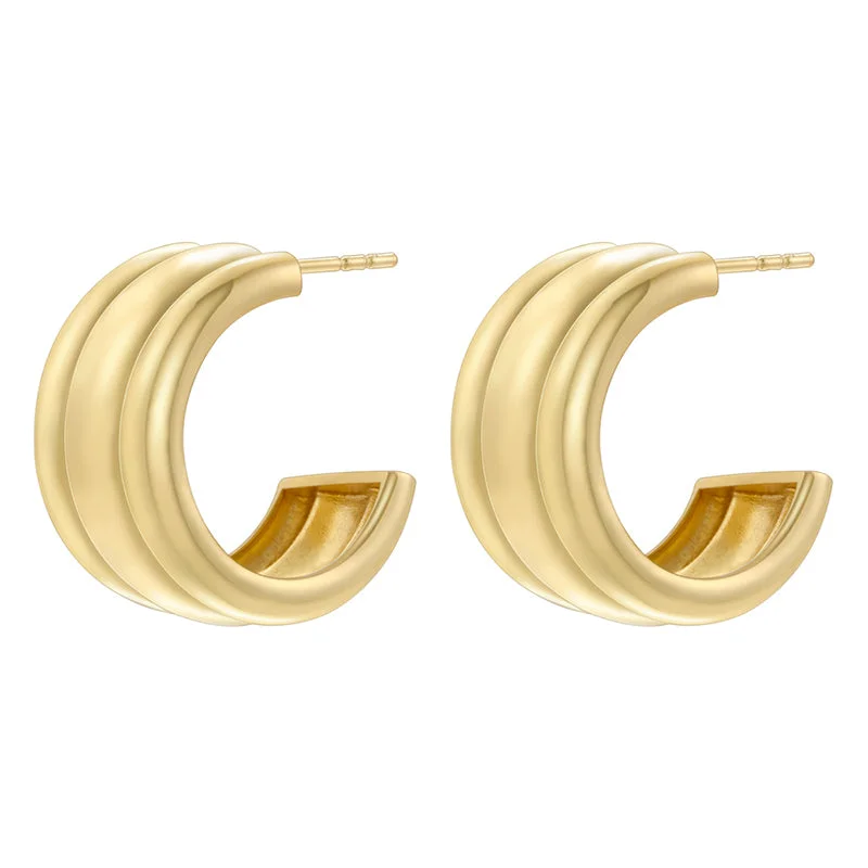 Ve1213 Gold C- Shaped 1 Pair