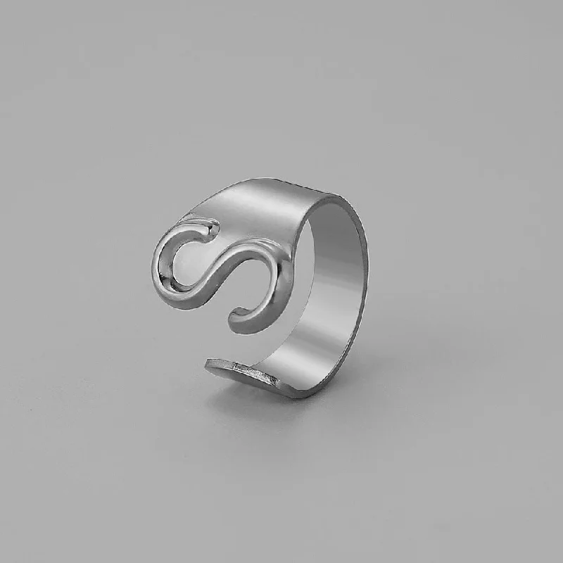 Silver S Open Ring J382-45