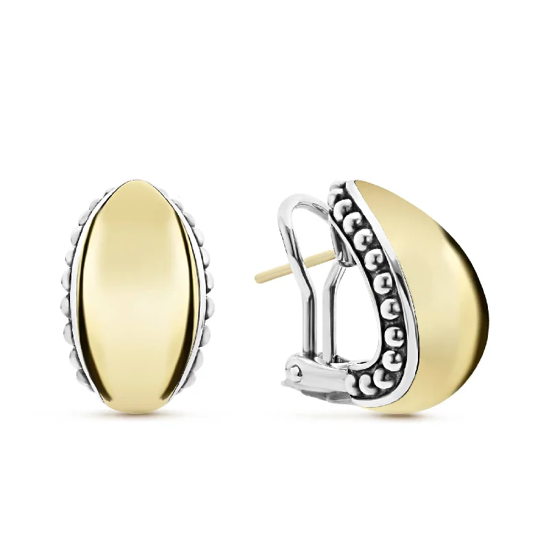 Unique Pearl Drop Earrings-High Bar 18K Gold Station Caviar Huggie Earrings