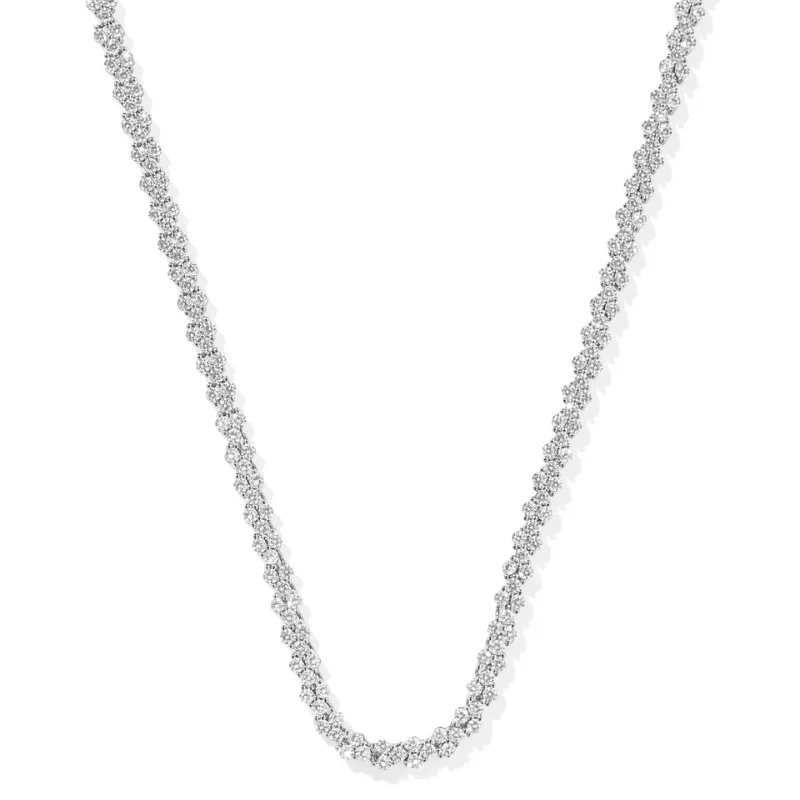 Kendra Scott | Emery Silver Tennis Necklace in White Crystal