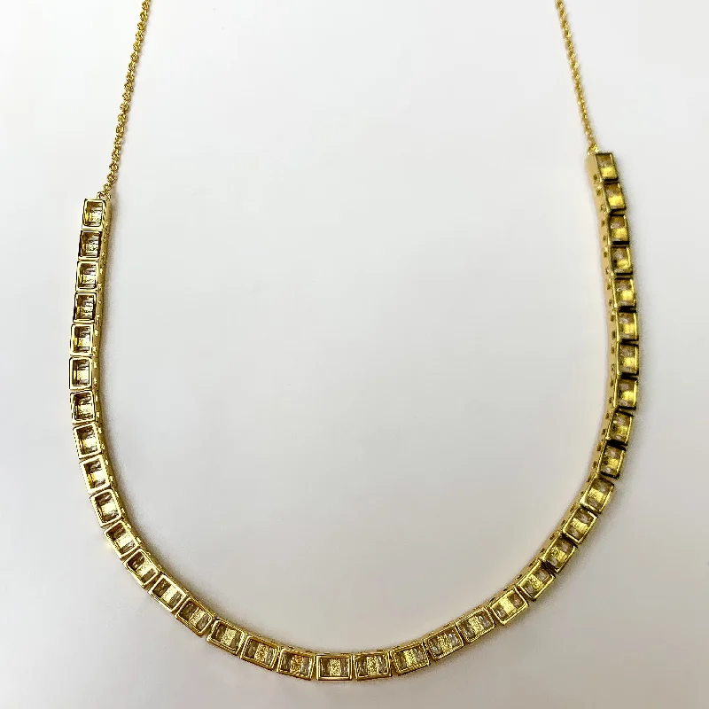 Kendra Scott | Gracie Tennis Necklace Gold White CZ