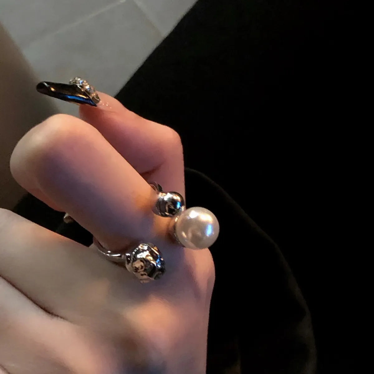 60# Ring-Silver Pearl.