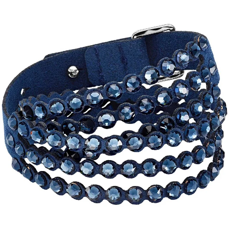 Swarovski Women's Bracelet - Power Alcantara Fabric Crystals Double-Wrap | 5511697