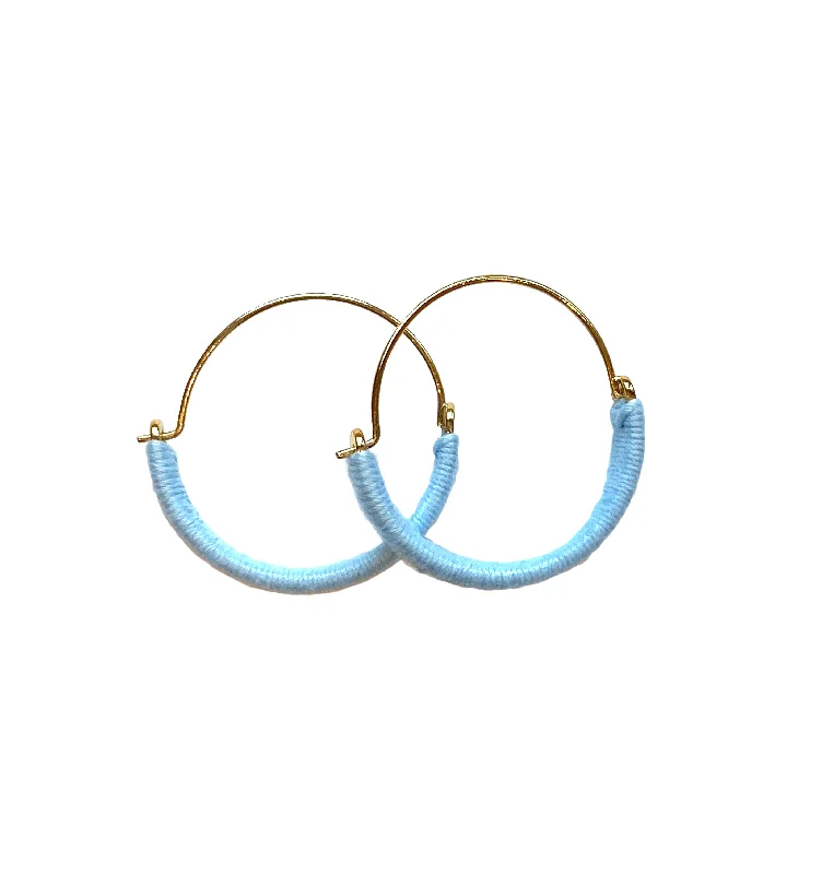 Custom Pearl Earrings-Yarn Wrapped Hoop Earrings - More Colors!