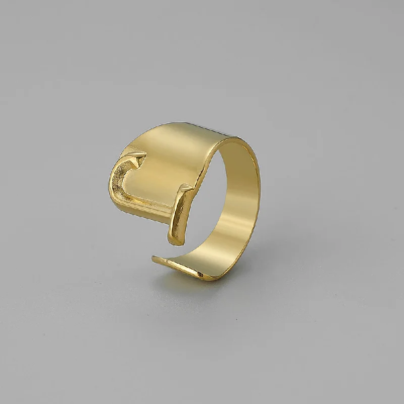 Gold J Open Ring J382-10