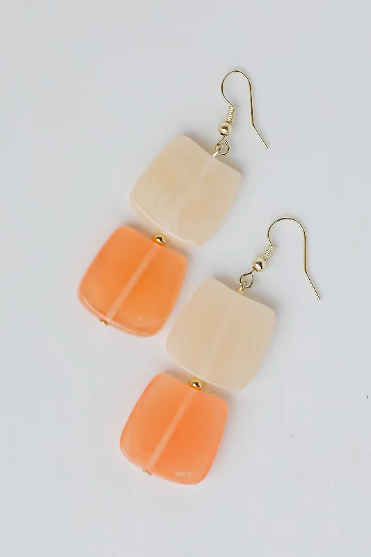 Retro Earrings-FINAL SALE - Lexi Blush Acrylic Drop Earrings