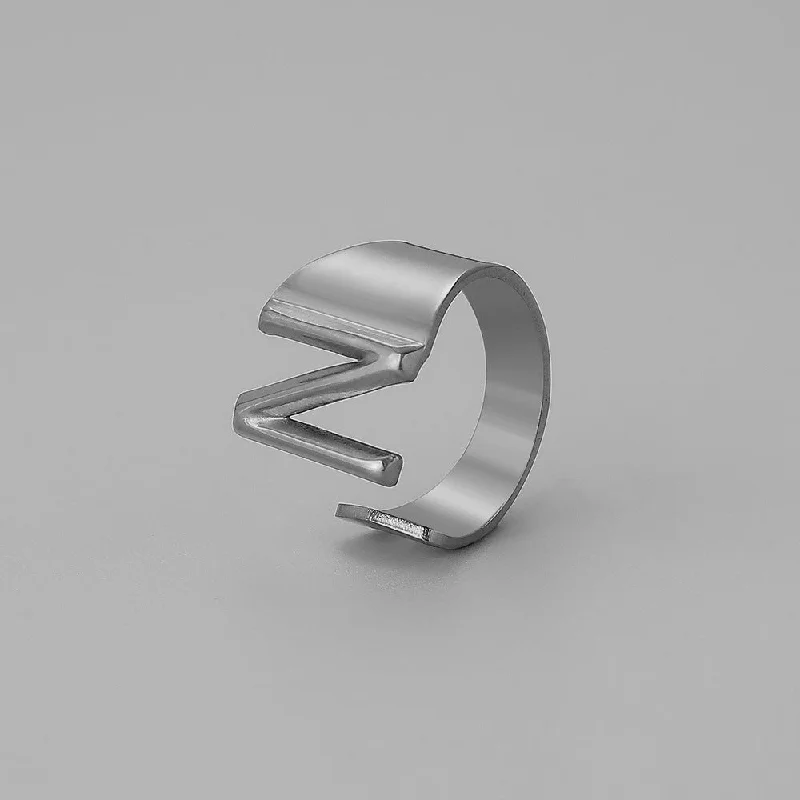 Silver N Open Ring J382-40