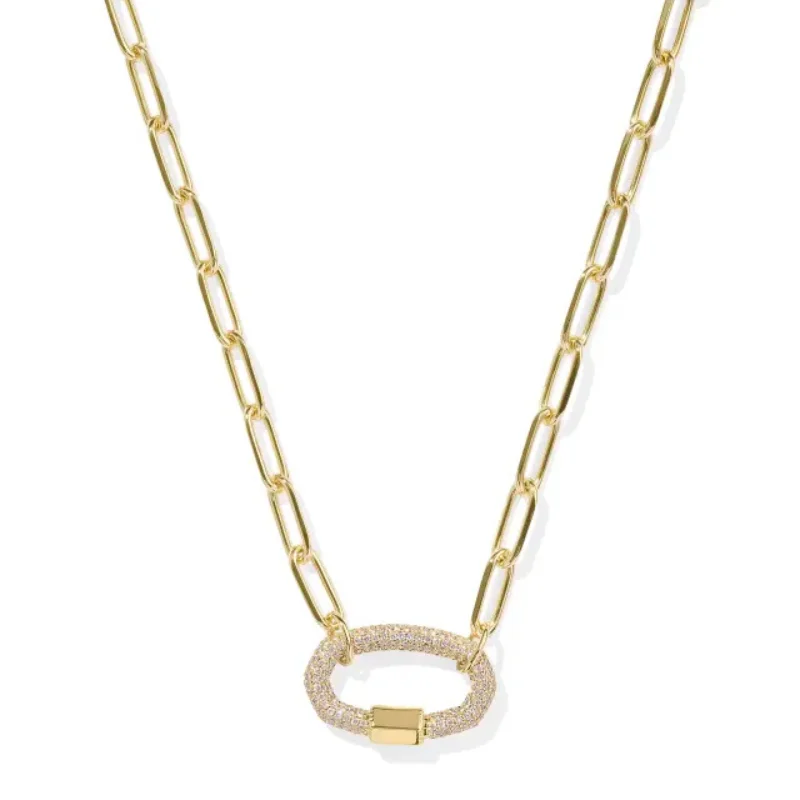 Kendra Scott | Emery Gold Chain Link in White Crystal