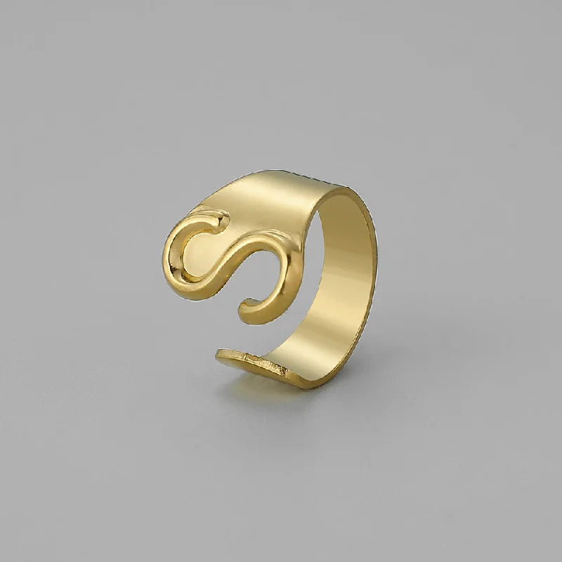 Gold S Open Ring J382-19