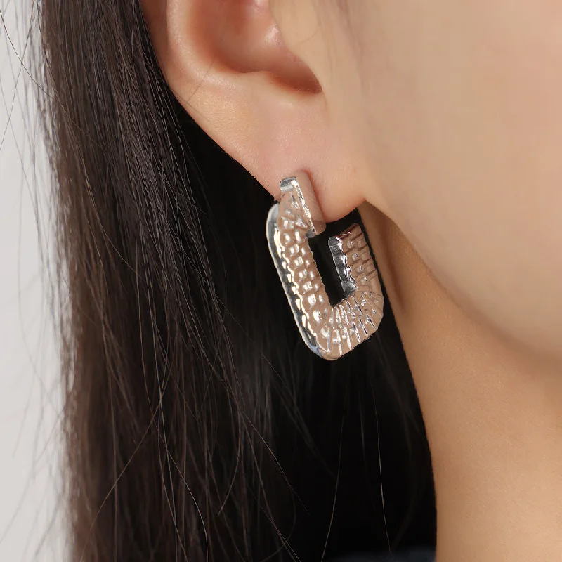 F444-Steel Earrings