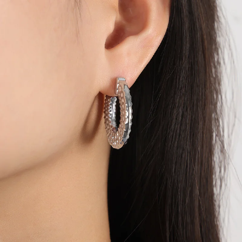 F538-Steel Earrings