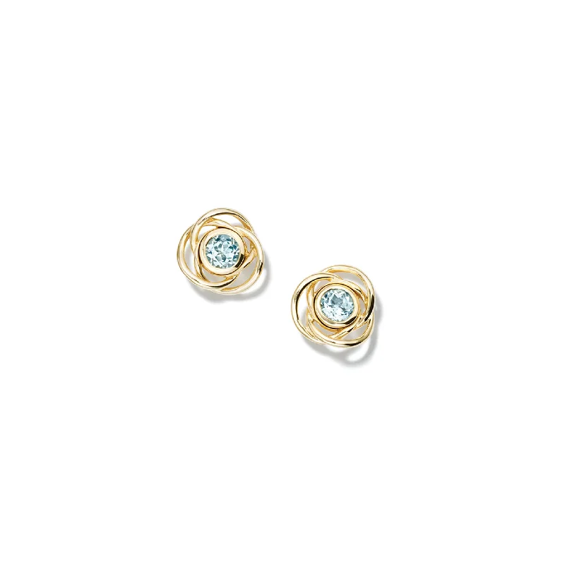 Elegant Gold Earrings-Shippo Earring Halos Yellow Gold