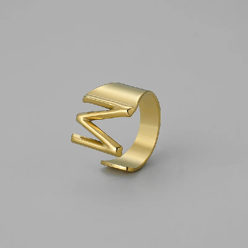 Gold M Open Ring J382-13