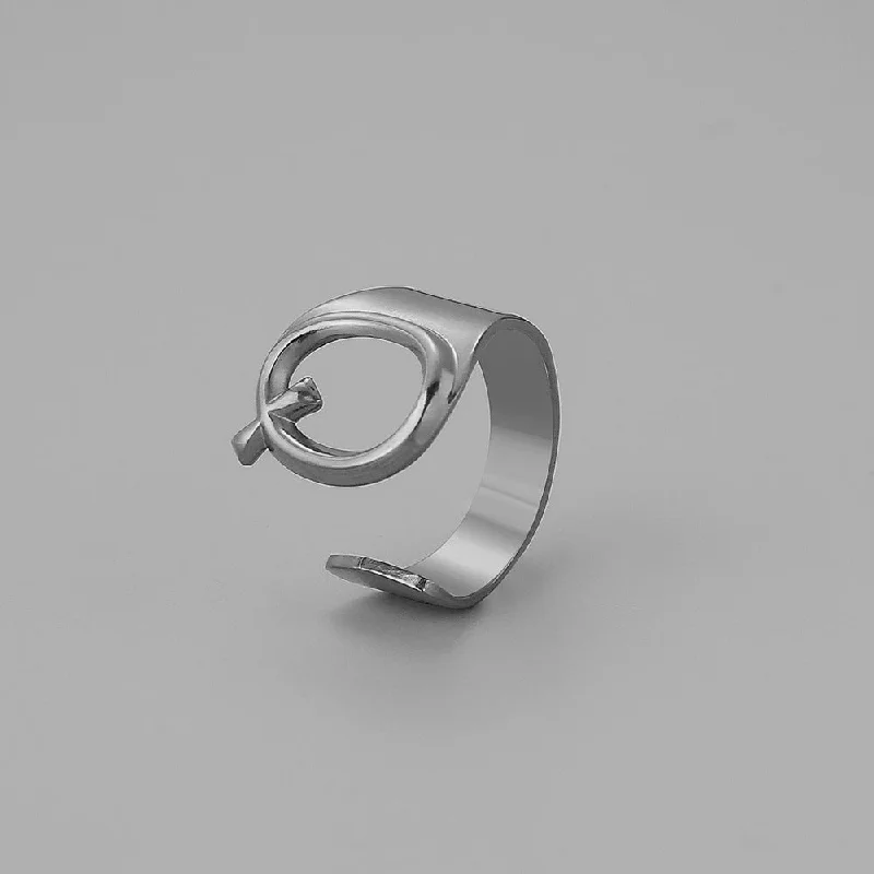 Silver Q Open Ring J382-43