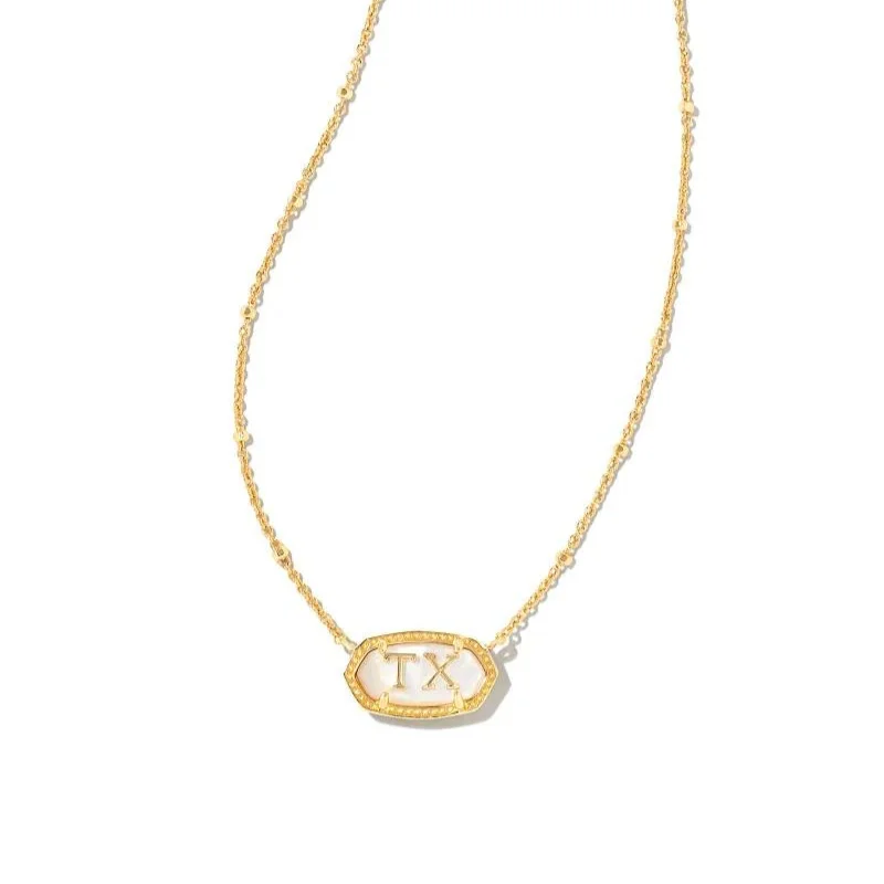 Kendra Scott | Elisa Gold Texas Necklace in Ivory Mother of Pearl