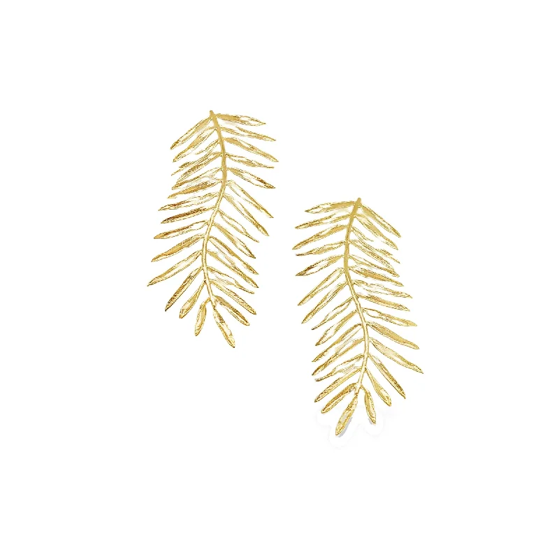 Shiny Drop Earrings-Gold Vetch Earrings