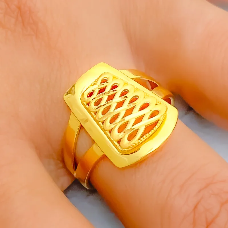 Opulent Radiant 22k Gold Ring