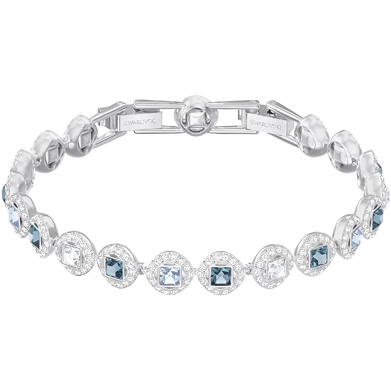 Swarovski Women's Bracelet - Angelic Square Crystals with Rhodium Plated | 5289514