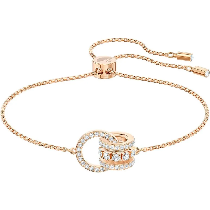 Swarovski Women's Bracelet - Further Interlocking Loops Rose Gold Tone Metal | 5501092