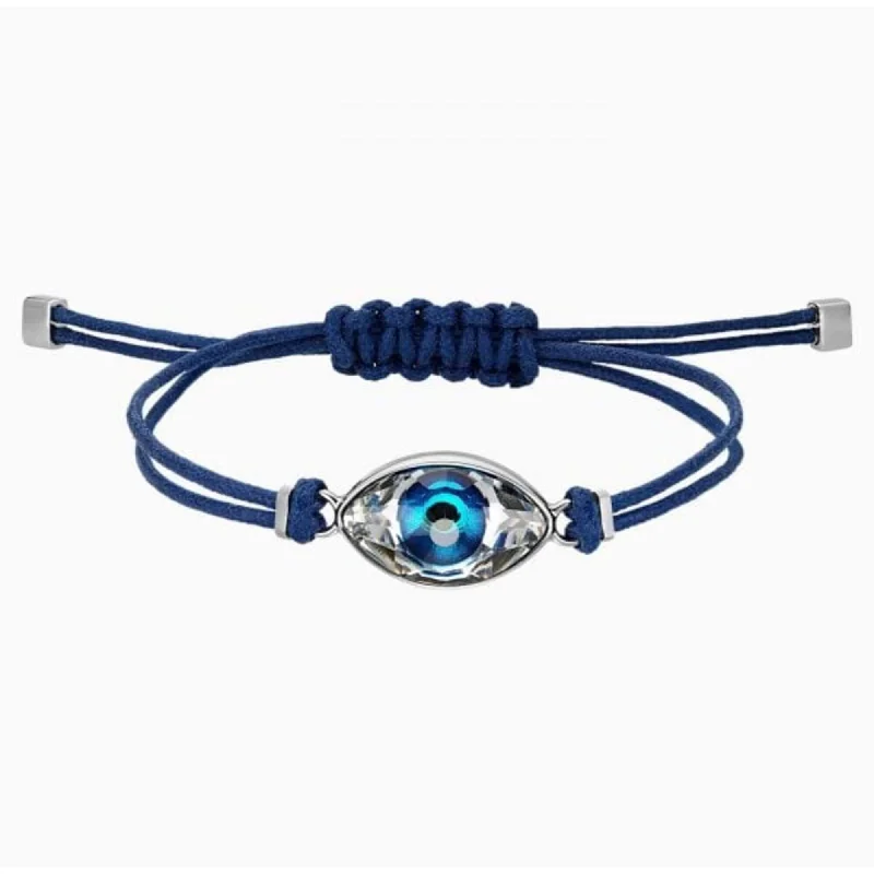 Swarovski Women's Bracelet - Power Blue Evil Eye Fabric Cord | 5551804