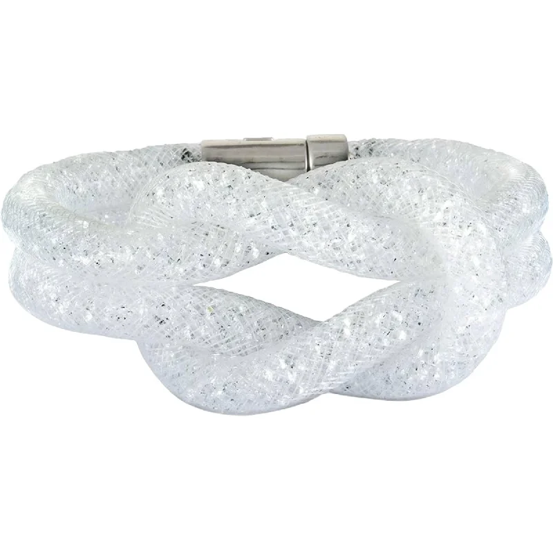 Swarovski Women's Bracelet - Stardust Fishnet Tube with White Crystal Knot | 5184175