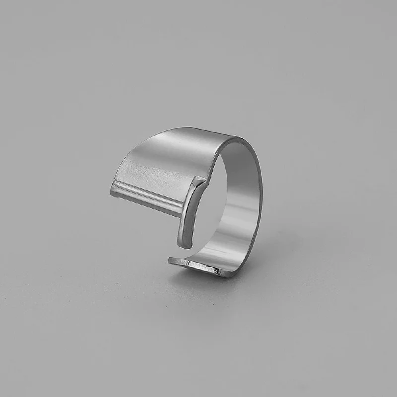 Silver T Open Ring J382-46