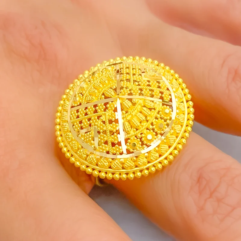 Luscious Palatial 22k Gold Statement Ring