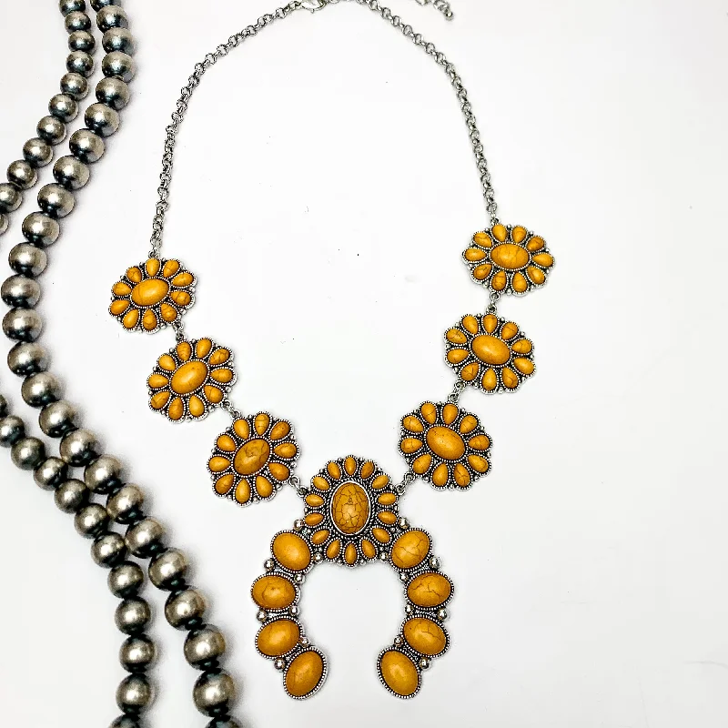 The Western Way Squash Blossom Necklace in Yellow