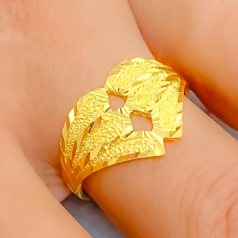 Petite Blush 22k Gold Ring